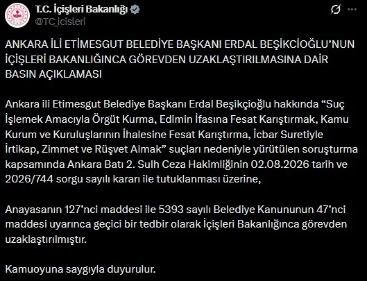 erdal-besikcioglu-gorevden-uzaklastirildi-1785787508218.jpeg Tutuklanan Etimesgut Belediye Başkanı Erdal Beşikçioğlu görevden uzaklaştırıldı-2