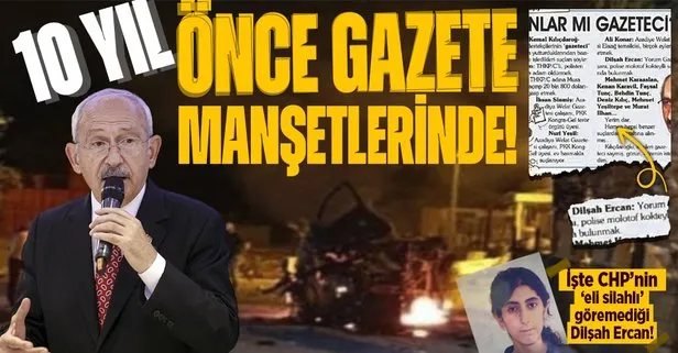 CHP ’Eli silahlı terörist göremedik’ demişti! Dilşah Ercan’ın polise molotof kokteyli ile saldırması 10 yıl önce gazete manşetlerinde