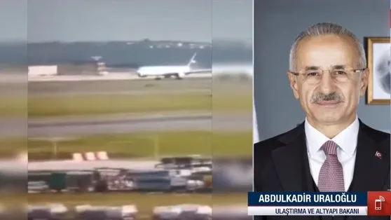İstanbul Havalimanı kaza haberi: Uçak gövdesi üzerine indi! Ulaştırma ve Altyapı Bakanı Abdulkadir Uraloğlu A Haber’de anlattı