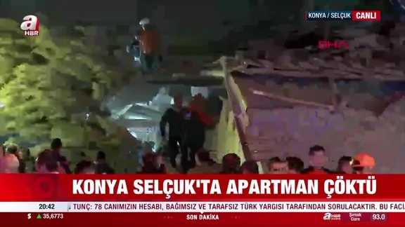 Konya'da 4 katlı bina çöktü!