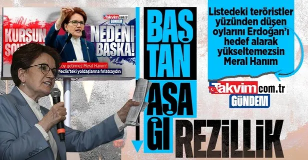 Son dakika: İYİ Parti Genel Başkanı Meral Akşener’den Başkan Erdoğan’a skandal tehdit