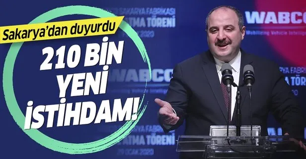 Son dakika: Sanayi ve Teknoloji Bakanı Mustafa Varank müjdeyi verdi! 210 bin yeni istihdam