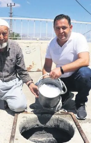 Yer: Kayseri... 500 yıllık kuyulardaki kar suyu ile serinliyorlar