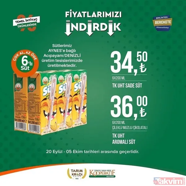 Tarım Kredi 5 Ekim FİYAT LİSTESİ 2023! Kooperatif marketlerinde indirimlerin son günü! Kırmızı mercimek 22.25, tost peyniri 59. 90... - 19