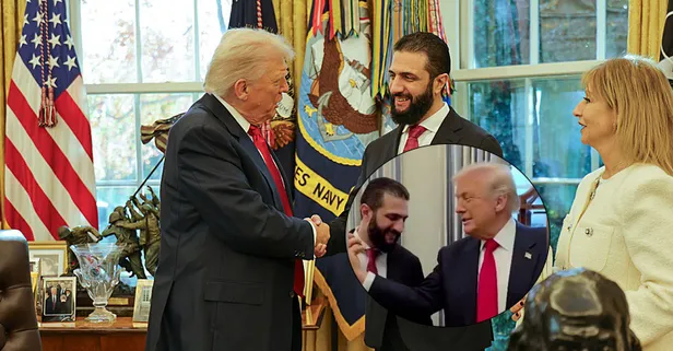 Oval Ofis'te gülümseten anlar: Trump ve Şara'nın sohbeti sosyal medyayı salladı | 'Co' diye seslendi