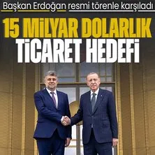 Başkan Erdoğan, Romanya Başbakanı Marcel Ciolacu ile Ortak Basın Toplantısı’nda açıklamalarda bulunuyor.