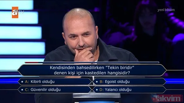 Kenan İmirzalıoğlu'nun sunduğu Kim Milyoner Olmak İster'de geceye damga vuran yarışmacı! Son kararım demedi yarışmaya veda etti - 32