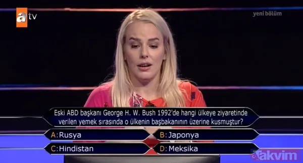 Kim Milyoner Olmak İster'de dikkat çeken soru: George W. Bush hangi ülke başbakanının üzerine kusmuştur? - 5