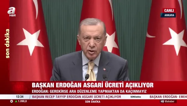 2023 ASGARİ ÜCRET NE KADAR OLDU? Başkan Erdoğan YENİ ASGARİ ÜCRET zamlı rakamı AÇIKLADI! ''Ara zamdan kaçınmayız''