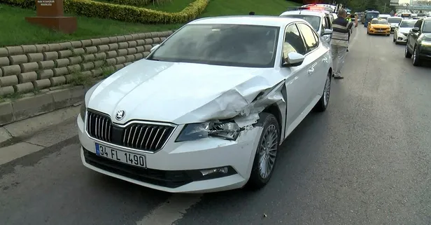 Son dakika: Maltepe'de zincirleme kaza! 4 araç birbirine girdi!