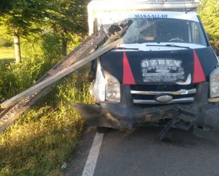 Feci kaza! Ok gibi saplandı