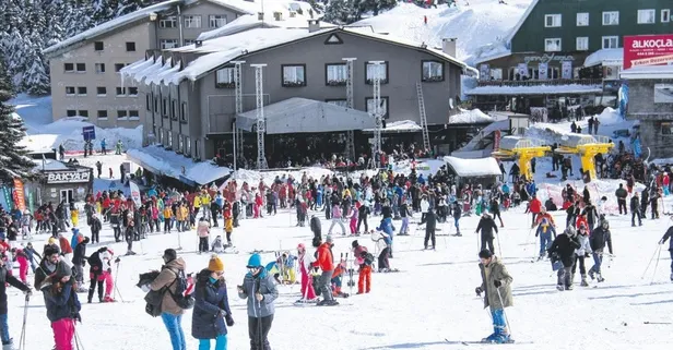 Sömestr tatilinde kayak merkezleri ile termal tesisler doldu taştı