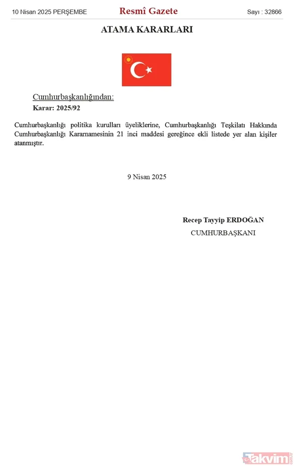 10 ayrı kurula 140 isim | Cumhurbaşkanlığı politika kurulları üyeleri belli oldu! Karar Resmi Gazete'de! Listede Orhan Gencebay da var - 2