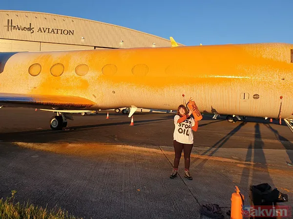 İklim aktivistleri bu sefer de dünyaca ünlü şarkıcı Taylor Swift'i hedef aldı: Turuncuya boyadılar - 6