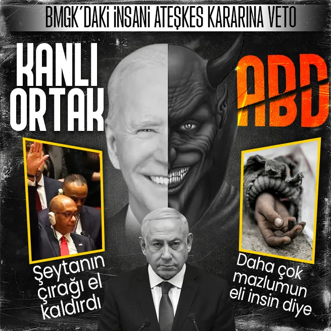 ABD, BMGKde Gazzede acilen insani ateşkes talep edilen karar tasarısını veto etti!