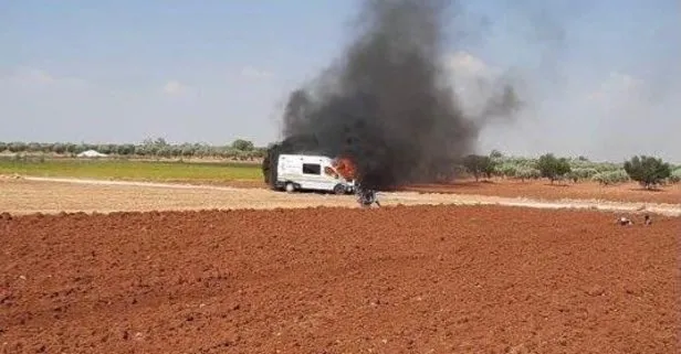 Terör örgütü PKK, Fırat Kalkanı bölgesinde tanksavar füzesiyle sivilleri hedef aldı!