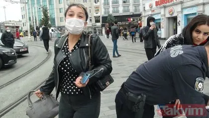 Taksim’de maske takmadıkları için ceza kesilen kadınlar, gazetecilere saldırdı