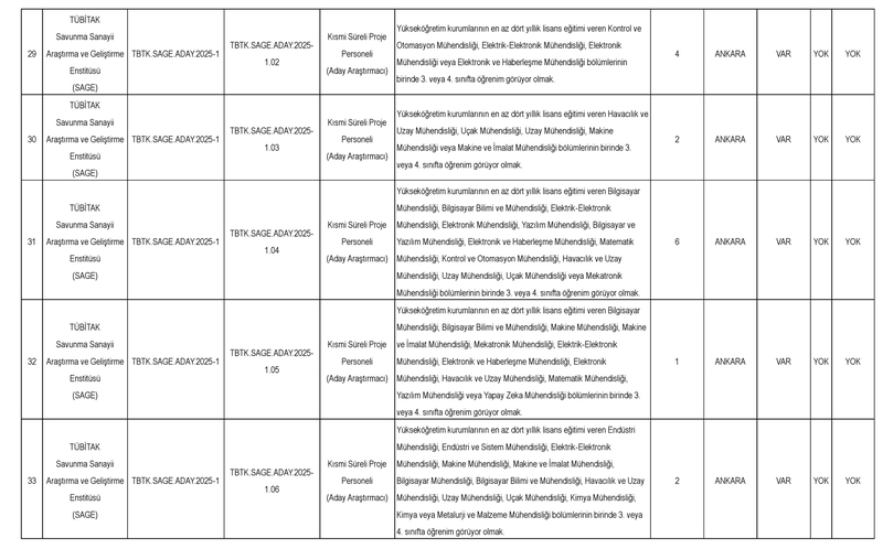 TÜBİTAK başvuru şartları ve kadrolar: TÜBİTAK'tan dev personel alımı başladı-3