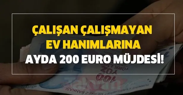 calisan calismayan ev hanimlarina ayda 200 euro mujdesi iste 200 euro alma basvuru sartlari ve detaylari takvim