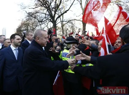 Başkan Erdoğan’a Londra’da sevgi gösterisi