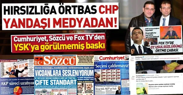 Hırsızlığa örtbas CHP yandaşı medyadan!
