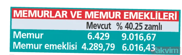 Milyonlara 4 Temmuz zammı! SSK ve Bağ-Kur emeklilerine %40.75, memur ve memur emeklilerine %40.25 artış! İşte Tablo tablo yeni miktarlar - 27
