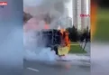 İETT otobüsü alev alev yandı!