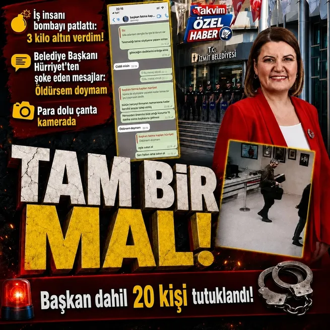 CHPli İzmit Belediyesindeki rüşvet ağında 20 şüpheli tutuklandı! Turgut Koçun ifadesi ortaya çıktı: Fatma Kaplan Hürriyete 3 kilo altın verdim