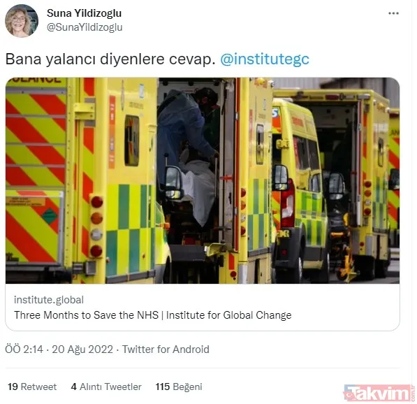 Yasemin Allen'ın annesi Suna Yıldızoğlu 'İngiltere'nin biten sağlık sistemi bitmiş' demişti! Gurbetçilerden Yeşilçam yıldızına destek... - 7