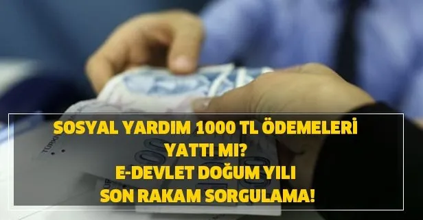 Sosyal yardım 1000 ödemeleri yattı mı?