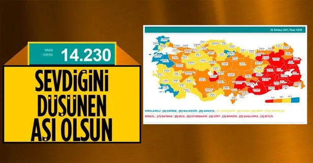 Son dakika: Sağlık Bakanlığı 25 Temmuz 2021 koronavirüs vaka, vefat ve aşı tablosunu paylaştı