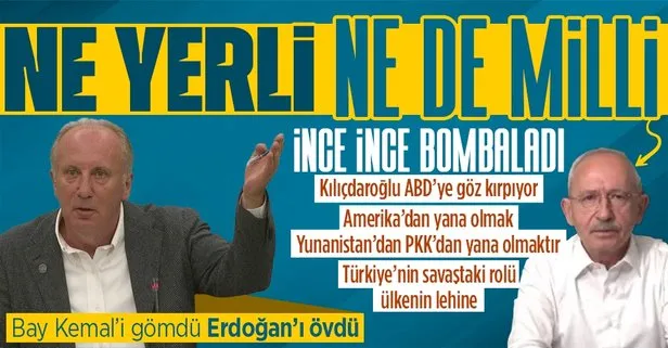 Muharrem İnce’den ABD’ye icazet gezisine giden CHP lideri Kemal Kılıçdaroğlu’nun Ukrayna’nın yanında olmalıydık sözlerine tepki