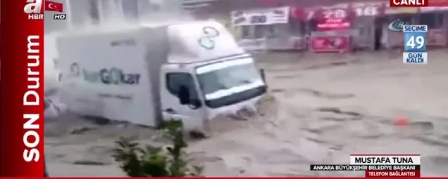 Ankarada sel! Büyükşehir Belediye Başkanı Mustafa Tuna A Habere konuştu