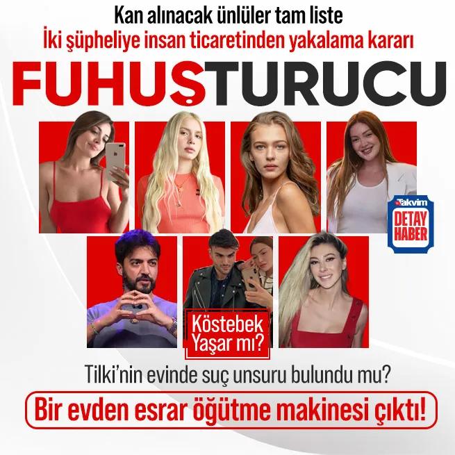 Ünlülere bir uyuşturucu operasyonu daha! Aleyna Tilki, Danla Bilic, İrem Sak gözaltında Şeyma Subaşı firari