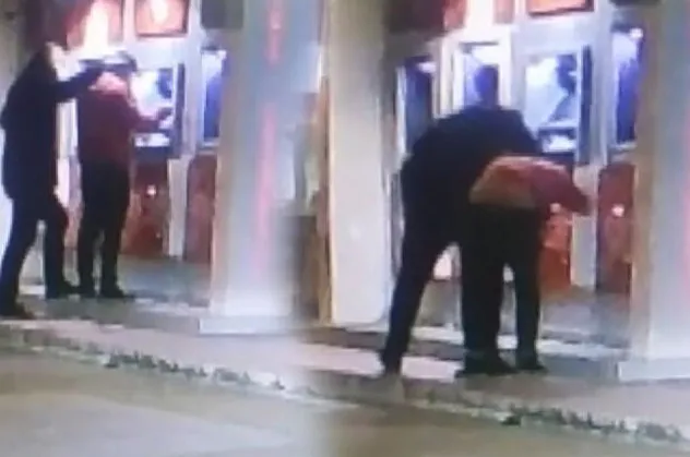 ATM önünde bıçaklı gasp dehşeti!