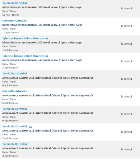 il saglik mudurlugu tsk universiteler ve kamuya yuzlerce personel alimi basvuru sartlari nedir basvuru patlamasi yasandi takvim