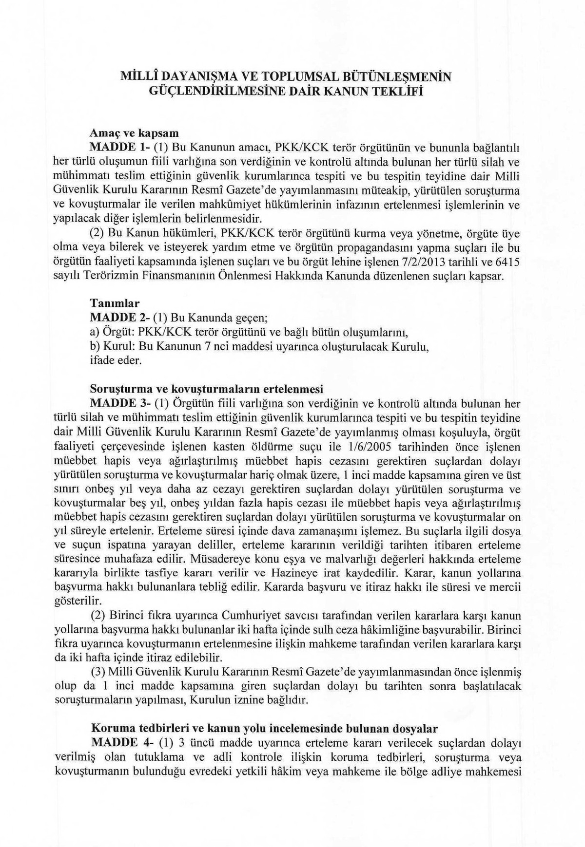 Terörsüz Türkiye için yasal çerçeve: Teklifin gerekçesi ortaya çıktı-8