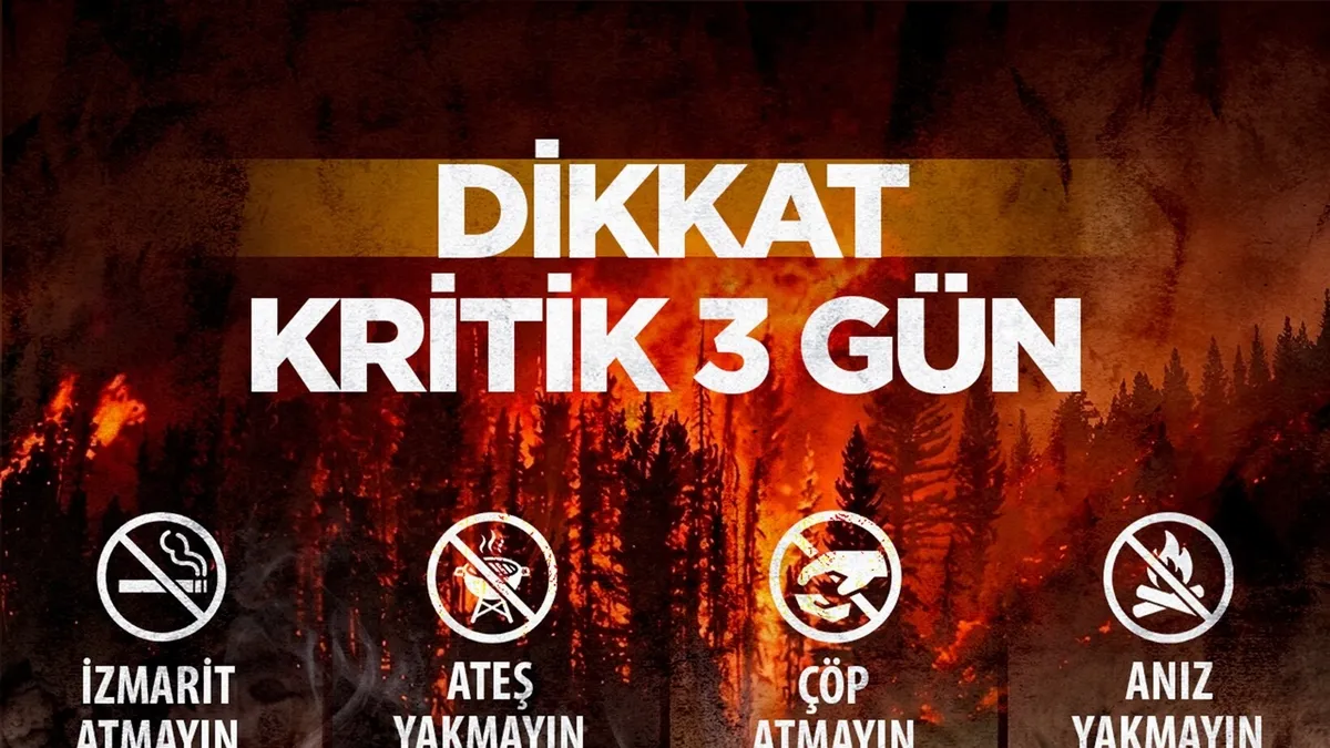 Orman yangınları açısından kritik üç gün: 28-30 Ağustos