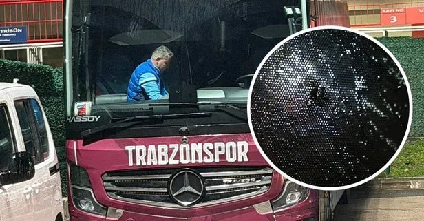 Trabzonspor otobüsüne 3. kez taşlı saldırı! Olay sonrası "Can güvenliğimiz tehlikede" açıklaması
