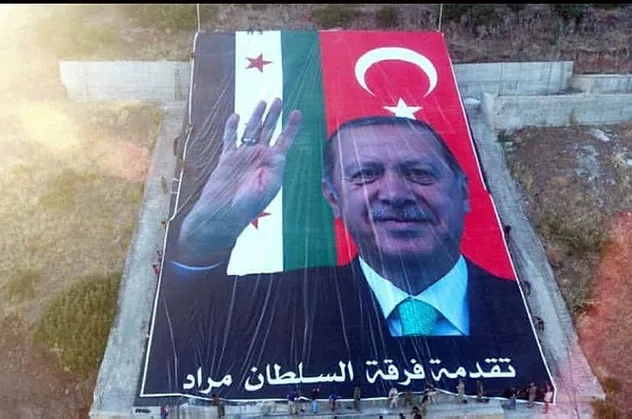 Darmık Dağı'nda Erdoğan posteri