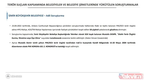 Belediyelerde CHP-HDPKK kirli işbirliği! Bakan Soylu: İBB'de 1668 kişinin terör iltisakı tespit edildi - 18