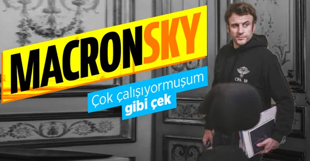 Macron'un Zelensky tarzı alay konusu oldu! Özenti yorumları geldi