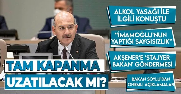 İçişleri Bakanı Süleyman Soylu’dan çarpıcı açıklamalar: Tam kapanma süreci, Ekrem İmamoğlu ve Merak Akşener...