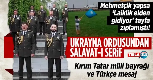Ukrayna Ordusu, Müslümanların Ramazan Bayramını Salavat-ı Şerif ile kutladı: Kırım Tatar milli bayrağı ve Türkçe mesaj
