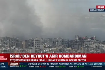 İsrail'den Beyrut'a bombardıman!