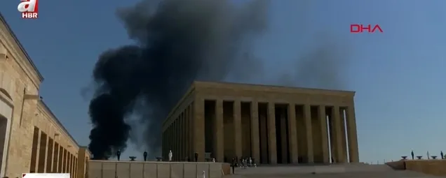 Ankarada yangın son dakika! Anıtkabirin yakınında dumanlar yükseliyor