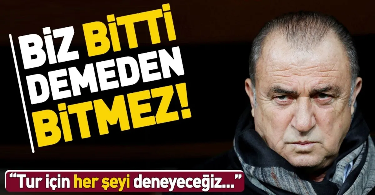 Fatih Terim Biz Bitti Demeden Bitmez Takvim
