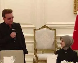 U2 grubunun solisti Bono, Çankaya Köşkü’ne çıktı