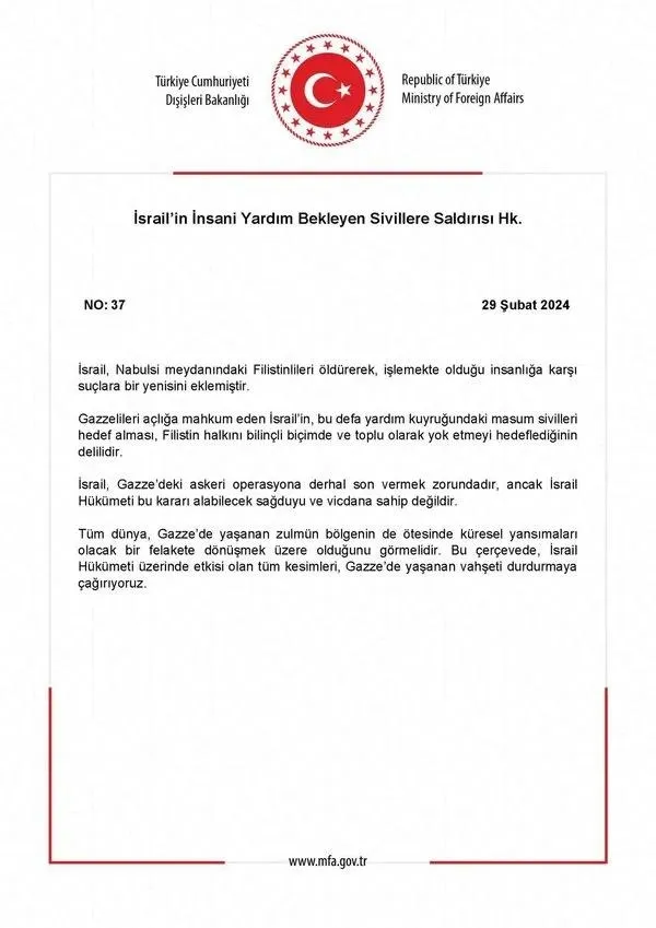 SON DAKİKA I Dışişleri Bakanlığı'ndan İsrail'e kınama! "İsrail, Gazze'deki askeri operasyona derhal son vermek zorundadır"-2