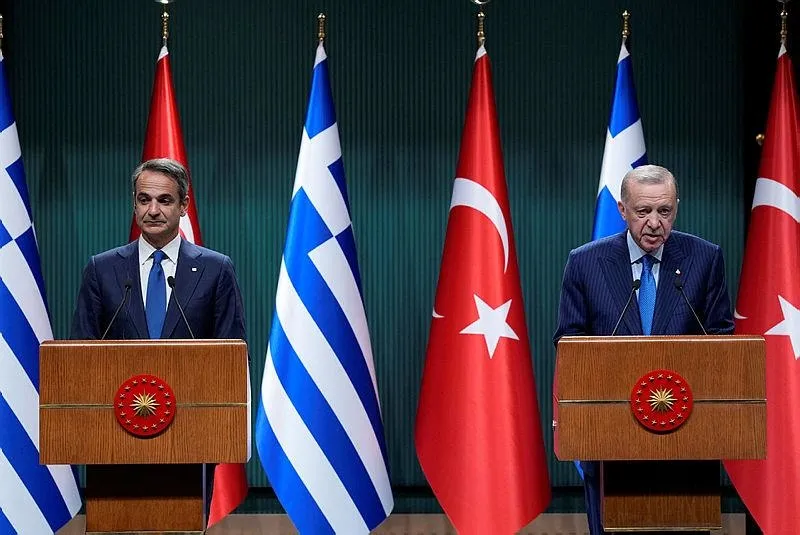 Başkan Recep Tayyip Erdoğan ve Yunanistan Başbakanı Kiryakos Miçotakis
